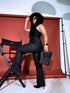 WIDE LEG bikses HM6709 "BLACK LEATHER"
